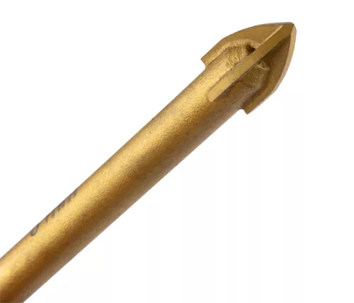 Univerzális, 4 élű üvegfúró, fa, műanyag, fém kőzetanyagok fúrásához, Titánium bevonat, 8mm