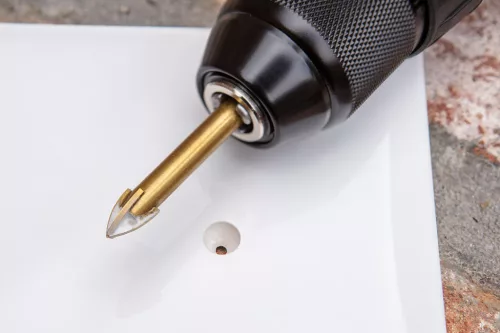 Univerzális, 4 élű üvegfúró, fa, műanyag, fém kőzetanyagok fúrásához, Titánium bevonat, 10mm