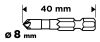 Süllyesztőfúró, csavarfejekhez, 1/4" hatszög szár, 8mm