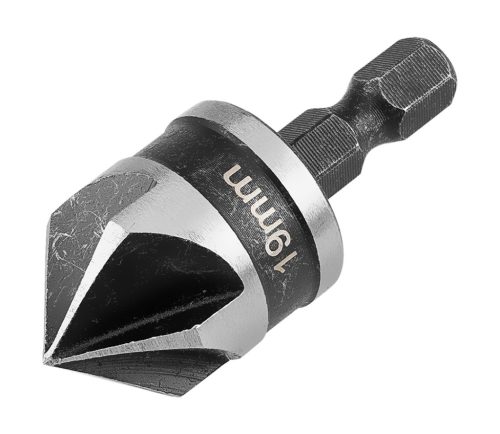 Süllyesztőfúró, csavarfejekhez, 1/4" hatszög szár, 19mm