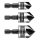 Süllyesztőfúró készlet, csavarfejekhez, 1/4" hatszög szár, 12, 16, 19mm, 3db