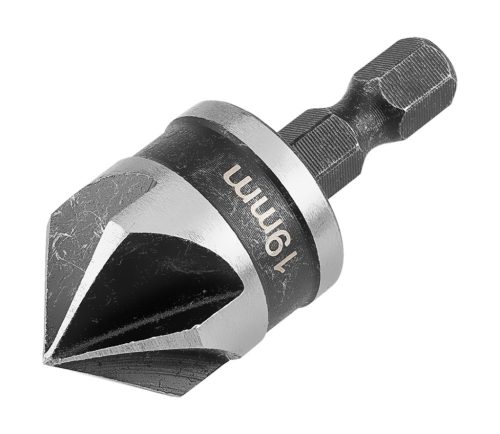 Süllyesztőfúró készlet, csavarfejekhez, 1/4" hatszög szár, 12, 16, 19mm, 3db