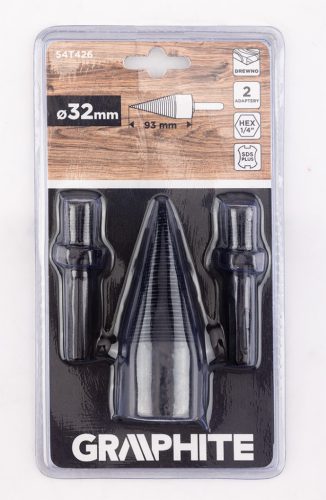 Fahasító fúró, kúpos, 32mm, SDS PLUS és hatszög szárral