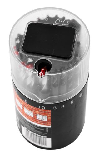 Fúrókészlet, fém, fa, kőzefúrókkal, hengeres szár, 3,4,5,6,8,10mm méretek, 18db