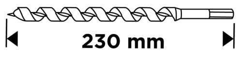 Fafúró, hosszú, 8x230mm