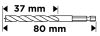 Fafúró, 1/4" hatszög szárral, 3mm, min. rendelés: 3db