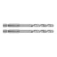 Csigafúró, 1/4" hatszög szárral, HSS DIN 338, 6mm, 2db/cs