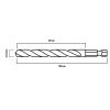 Csigafúró, 1/4" hatszög szárral, HSS DIN 338, 7mm, 2db/cs