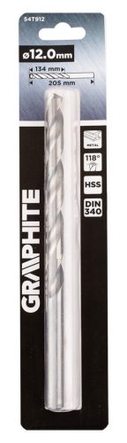 Csigafúró HSS, hosszú, DIN340, 12mm