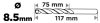 Csigafúró HSS, DIN338, 8.5mm