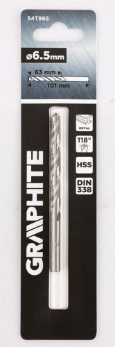 Csigafúró HSS, DIN338, 6.5mm