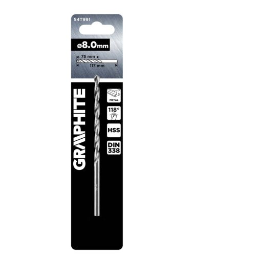 Csigafúró, HSS DIN 338, 8mm