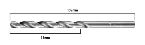 Csigafúró HSS hosszú  6.0x139/91mm, DIN 340