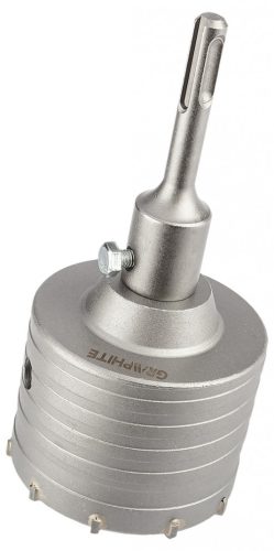 Koronafúró, körkivágó, 85 mm, SDS plus szárral és központfúróval