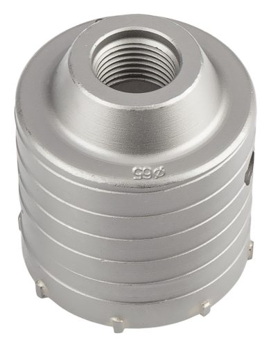 Koronafúró, körkivágó, 65mm, HEX hatszög szárral, központfúróval