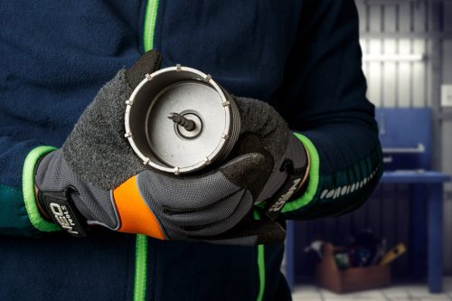 Koronafúró, körkivágó, 85mm, HEX hatszög szárral, központfúróval