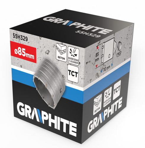 Koronafúró, körkivágó, 85mm, M22