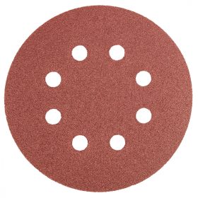 Csiszolópapír, tépőzáras 125mm, K120, 5db., 8 lyukkal