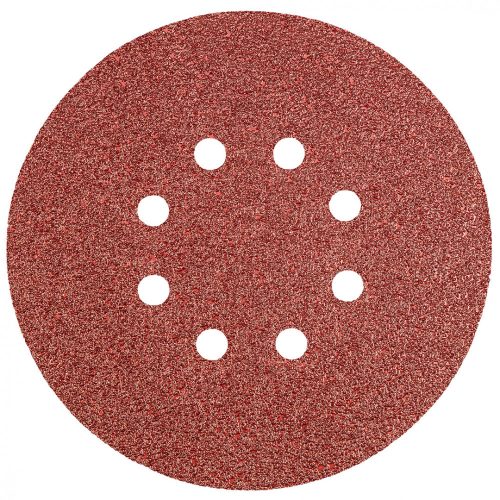Csiszolópapír, tépőzáras 150mm, K40, 5db., 8 lyukkal