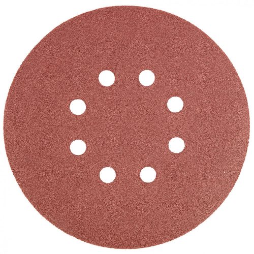 Csiszolópapír, tépőzáras 150mm, K120, 5db., 8 lyukkal