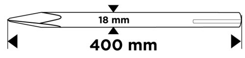 Hegyesvéső SDS MAX 18x400mm