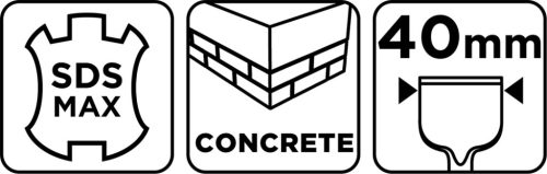 Laposvéső SDS MAX 40x18x400mm