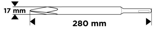 Hegyesvéső SDS PLUS, 17x280mm