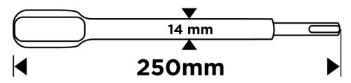 Kanalasvéső SDS PLUS, 14x250mm