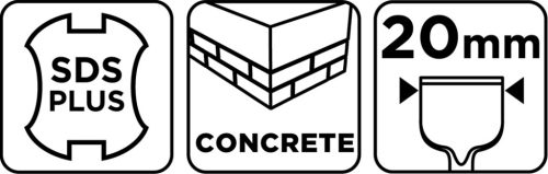 Laposvéső SDS PLUS, 20x17x280mm
