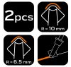 Fugakihúzó szilikonvég pisztolyos fugázóanyagokoz, 6.5mm és 10mm, 2db