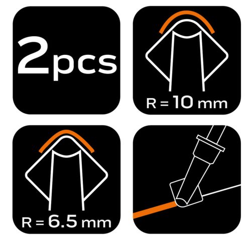 Fugakihúzó szilikonvég pisztolyos fugázóanyagokoz, 6.5mm és 10mm, 2db