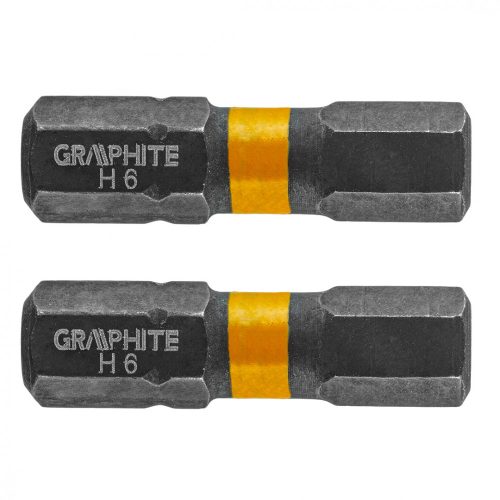 Torziós ütvecsavarozó bit, hatlapú, 6x25mm, 2db.