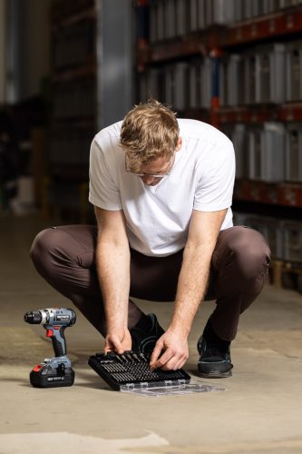 Fúró-csavarbehajtó készlet, 120db