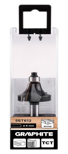 Felsőmaró kés, kerekítő, 38.1x19mm, 8mm szárral