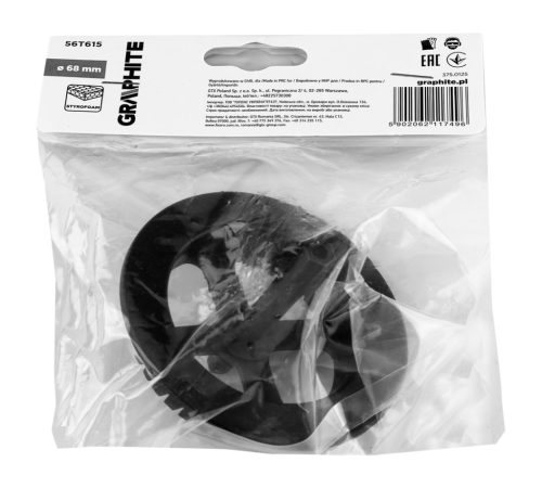 Polisztirol maró, dűbeltárcsához, 68mm, műanyag