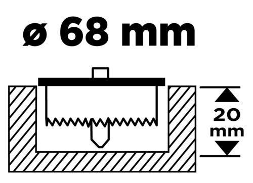 Polisztirol maró, dűbeltárcsához, 68mm, műanyag