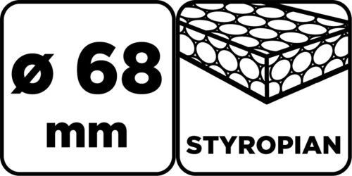 Polisztirol maró, dűbeltárcsához, 68mm, műanyag