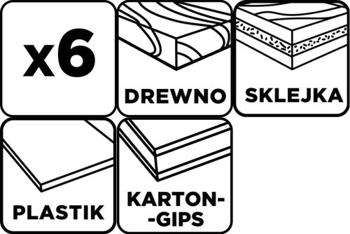 Körkivágó készlet, bi-metal, 32-54mm, 6db