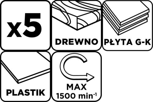 Körkivágó készlet fához, 40mm fúrásmélység, 60-95mm, 5db