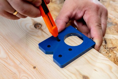 Pántfúró vezetősablonnal, 35mm