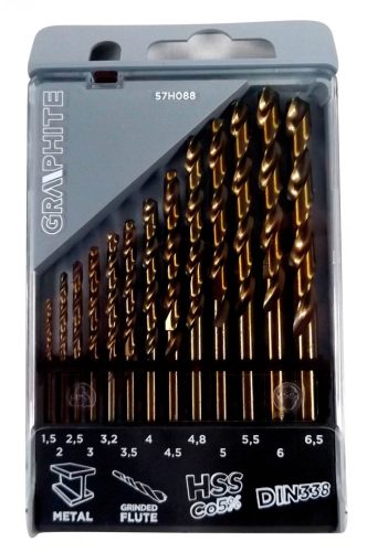 Csigafúró készlet hss-cobalt 13db