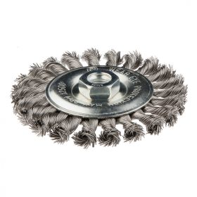 Drótkorong tányér egyenes,sodrott 125mm inoxm14