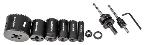 Körkivágó készlet, Bi-Metál, HSS-CO8%, 19,25,30,35,40,68mm