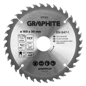 Körfűrészlap keményfém fogakkal, 160x30mm, 36fog