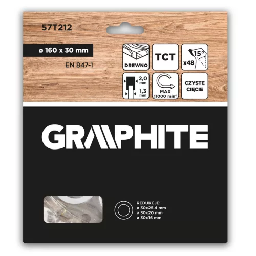 Körfűrészlap keményfém fogakkal, 160x30mm, 48fog