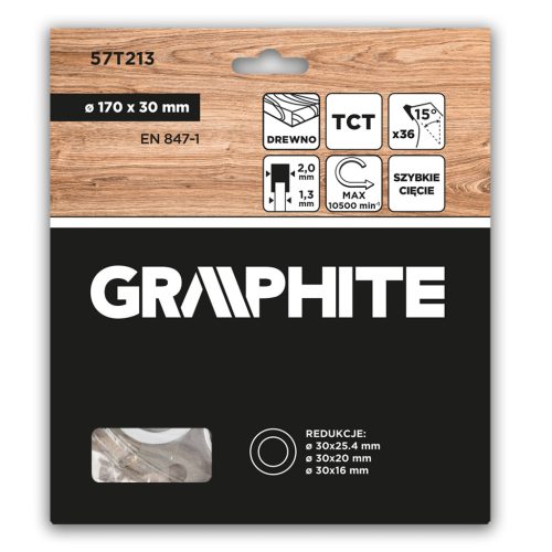 Körfűrészlap keményfém fogakkal, 170x30mm, 36fog