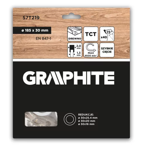 Körfűrészlap keményfém fogakkal, 185x30mm, 40fog