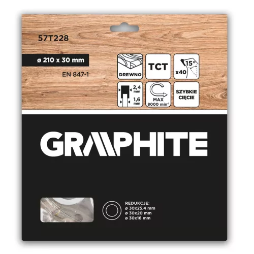 Körfűrészlap keményfém fogakkal, 210x30mm, 40fog