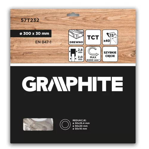 Körfűrészlap keményfém fogakkal, 300x30mm, 40fog