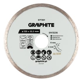 Gyémánt vágókorong 125x22.2mm, vizes